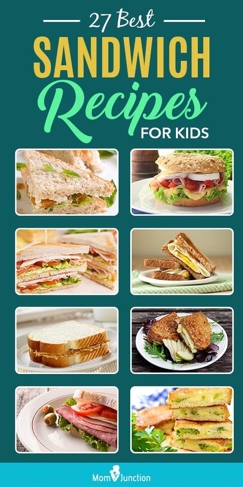 27 Best Sandwich Recipes For Kids : Peanut butter and jelly. BLT. Bologna. Club. Sliced egg. Ham and cheese.What are we talking about?Sandwiches, of course! You can have a sandwich for breakfast, lunch, or dinner. They are easy to make and can be healthy too. All you need are a couple of slices of bread and ingredients such as meat, vegetables, fruits, and nuts and you are good to go. #foods #babyfoods #kidsfoods #recipes #sandwichrecipes #sandwichrecipesforkids Go Foods, Vegetable Sandwich Recipes, Sandwich For Breakfast, Ham Sandwich Recipes, Sandwich Recipes For Kids, Kid Sandwiches, Club Sandwich Recipes, Best Sandwich Recipes, Healthy Toddler Snacks