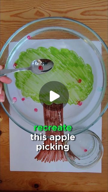 Emily Farrington | Play Coach on Instagram: "Use this floating whiteboard marker trick to create an apple picking activity for your little ones.  This activity is great for supporting; 🪡 Fine motor skills 🎬 Imagination 🔢 Counting  Adult supervision required  #preschoolactivities #learningthroughplay #diytoys #childhoodunplugged #sensoryplayideas #sensoryplaywithwater" Apple Picking Activity, Apple Activities For Kids, Kindy Art, Apple Crafts Preschool, Toddler Montessori Activities, Apple Science, Apple Week, Apple Drawing, Preschool Apple Theme