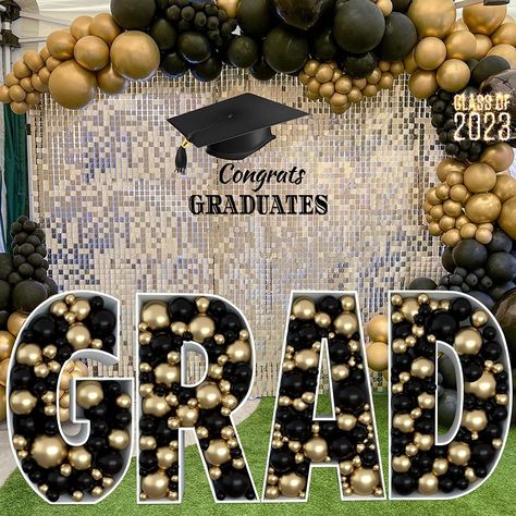 2023 Graduation Decorations - Grad Marquee Letters Mosaic Grad Letters Kits with 90PC Balloons for Class of 2023 Kindergarten Preschool High School College Graduation Decorations Party Supplies Grad Marquee Letters, Grad Letters, College Graduation Decorations, Light Up Numbers, Mosaic Numbers, 70th Wedding Anniversary, 50th Birthday Decorations, 2023 Graduation, Light Up Letters