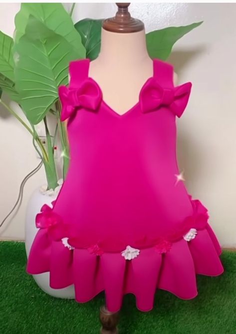 Pink pinafore scuba dress for kids African Kids Clothes, Kids Dress Collection, Girls Dresses Diy, Child Fashion, African Fabric Dress, Dress For Kids