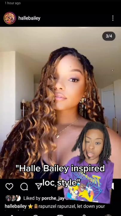 Chloe Bailey Loc Hairstyles, Halle Loc Styles, Chole And Halle Hairstyles, Chole Bailey Loc Styles, Halle Bailey Locs Styles, Chloe And Halle Locs Style, Halle Bailey Hairstyles, Chloe Bailey Locs, Chloe Bailey Hair