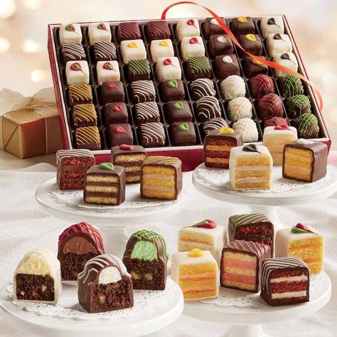 Petits Fours & Bonbons Gift Assortment, , large Holiday Food Gifts, Petite Fours, Chocolate Lemon, Chocolate Torte, Monthly Payments, Anime Food, Chocolate Shop, Holiday Food, Cute Desserts