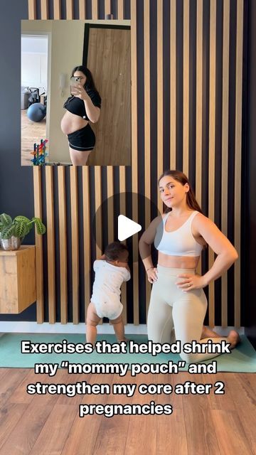 Andreea Gabor | Postpartum Trainer on Instagram: "Mamas, these exercises helped shrink my “mommy pouch” and strengthen my core after 2 pregnancies. 🤱🏻  Do these 3 x a week, you will FEEL the sweat and results will follow! 💪🏽  Currently 9 months postpartum with my second child! 🌸 . . . .  . #postpartum #postpartumfitness #postpartumbody #mombod #momoftwo #baby #homedecor #fit #fitness #fitnessmotivation #workoutroutine #weightlossjourney #weight #fitmom #fyp #reels #viral #preggo #motivation" Baby Pouch Workout, After Pregnancy Workout, Mommy Tummy Workout, Mummy Tummy Workout, Postpartum Ab Workout, Postpartum Abs, Post Pregnancy Belly, After Baby Workout, Postpartum Workout