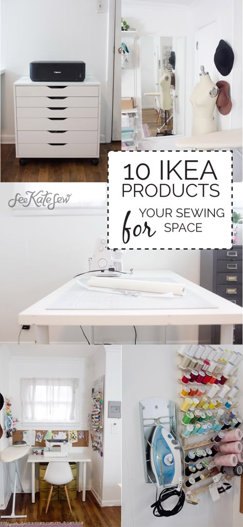 Ikea Sewing Rooms, Sewing Room Inspiration, Ikea Products, Sewing Room Storage, Sewing Spaces, Sewing Room Design, Sewing Room Decor, Dream Craft Room, Decor Ikea