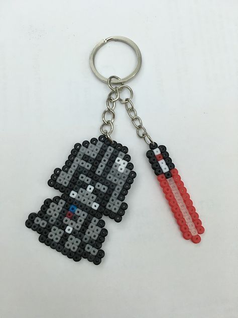 Dark Vader Perler Beads, Darth Vader Perler Beads, Darth Vader Pixel Art, Hama Beads 3d, Kandi Cuff Patterns, Arte Nerd, Pixel Beads, Pearl Beads Pattern, Easy Perler Beads Ideas