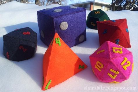 Polyhedral Felt Dice pattern on Craftsy.com Esl Kids, Family Game Room, Geek Diy, Geeky Craft, Dice Bags, Cloth Ideas, Future Planning, Geek Crafts, Steel City