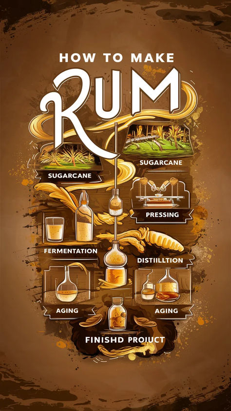 How to Make Rum: Step-by-Step Guide on Crafting Your Own Spirit [Hide the Rum!]  Most people know what rum is, or at least have tried something like a rum coke.  If you hadn’t known, rum is made from fermenting sugarcane juice or molasses and then distilling them to get that fantastic alcohol for cocktails or just over ice. Beginner Bartender, How To Make Rum, Fijian Food, Rum Liquor, Distilling Equipment, Distilling Alcohol, Bartender Drinks Recipes, Rum Tasting, Alcohol Dispenser