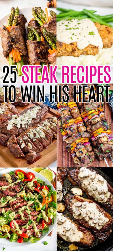 Heart Healthy Steak Recipes, Diced Steak Recipes Dinners, Beef Shoulder Steak Recipes, Strip Steak Dinner Ideas, Ny Strip Steak Recipes, Steak Healthy, Easy Steak Dinner, Flat Iron Steak Recipes, Leftover Steak Recipes