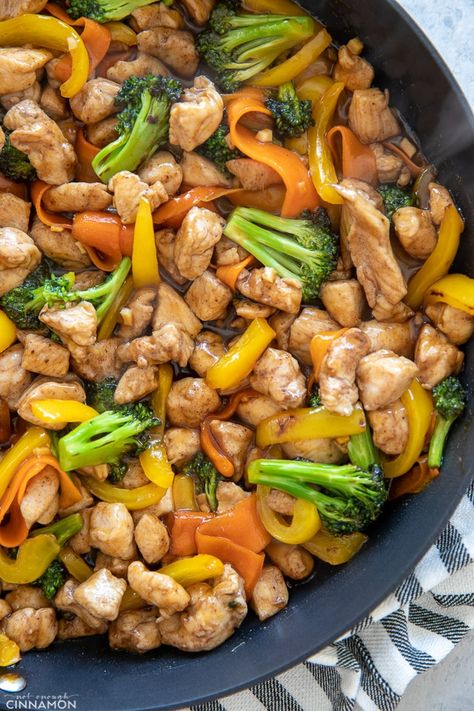 Chinese 5-Spice Chicken Stir-Fry with Vegetables ~ the quickest and easiest way to get a nutritious meal on the table in under 30 minutes  /  notenoughcinnamon.com 5 Spice Chicken, Chicken Stir Fry Sauce, Chicken Vegetable Stir Fry, Five Spice Chicken, Chinese 5 Spice, 5 Spice, Stir Fry Recipes Chicken, Chicken Vegetable, Chicken Spices