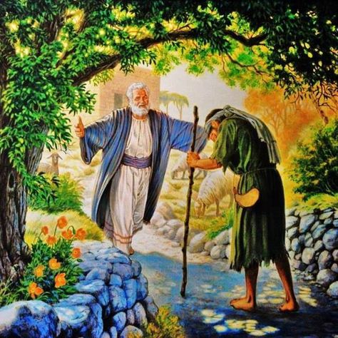 The Prodigal Son Returns! Jehovah your Father wants you to come home! Return to Jehovah your God! ( Psalms 51:17) Prodigal Son Painting, Bible Fanart, Bible Pic, Return Of The Prodigal Son, Psalms 51, God Psalms, Bible Pics, Biblical Stories, Old Testament Bible