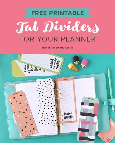 Discbound Planner Printables, Printable Tabs, Happy Planner Free Printable, Happy Planner Printables, Tab Dividers, Happy Planner Cover, Binder Ideas, Planner Tabs, To Do Planner