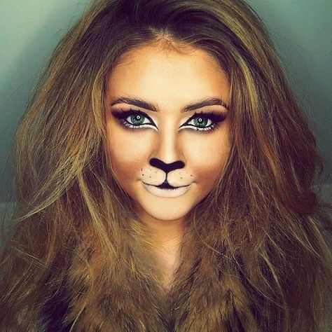 Cat Face Makeup, Lion Makeup, Lion Halloween, Halloweenský Makeup, Halloween Make-up Looks, Animal Makeup, Halloween Costumes Makeup, Face Painting Designs, Halloween Makeup Looks