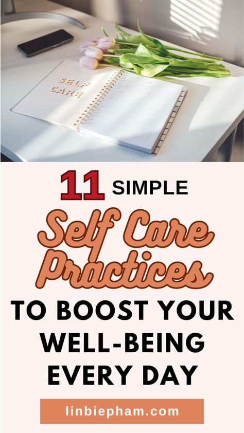 Feeling drained and overwhelmed? Boost your well-being with simple self care practices that can be easily incorporated into your daily routine. Save this pin for a self care checklist and get instant access to 11 easy ideas to nourish your mind, body, and soul. Self Care Practices, Self Care Checklist, Productivity Quotes, Feeling Drained, Clear Your Mind, Mind Body And Soul, Easy Ideas, Self Compassion, Body And Soul