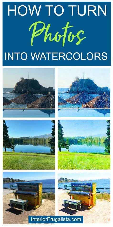 How To Turn Photos Into Watercolors Photo To Watercolor, Turn Photo Into Painting, Diy Watercolor Painting, Watercolor Projects, Watercolor Prints, Baby Animal Prints, Diy Watercolor, Woodland Nursery Decor, Watercolor Canvas