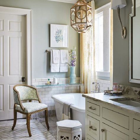 20 Benjamin Moore Quiet Moments Paint Color Ideas - Nikki's Plate Pale Blue Paint Colors, Quiet Moments Benjamin Moore, Benjamin Moore Bathroom, Best Blue Paint Colors, White Beadboard, Cottage Style Kitchen, Blue Gray Paint, Best White Paint, French Country Bedrooms