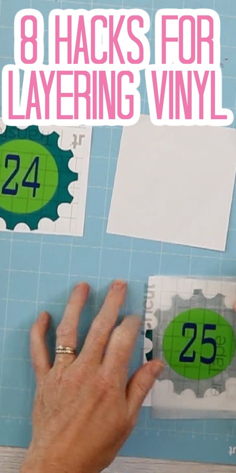 How To Cricut Vinyl Tutorials, Cricut Maker Projects Beginner Vinyl, Layering Vinyl Cricut Decals, Layer Htv Vinyl Cricut, Cricut Vinyl Layering, How To Layer Vinyl Cricut Heat Transfer, How To Layer Vinyl Cricut Decals, How To Layer Vinyl, Layering Vinyl Cricut Heat Transfer