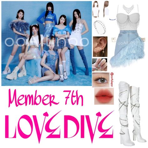 Love Dive Outfit Ideas, Love Dive Outfits Inspired, Ive 7th Member Outfits Love Dive, Love Dive Ive Outfits, Love Dive Outfits, Ive Inspired Outfits, Ive 7th Member Outfits, Ive Outfits, Ive Concert