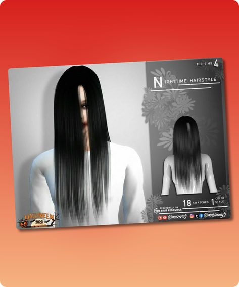 A long silky hair that covers the whole face leaving a small gap to get a peek of the eye. Author: Mazero5 #sims #sims4cc #sims4 #gaming #hairstyles Hair Covering Eyes, 4 Hairstyles, Sims 4 Cc Download, Hair Covering, Long Silky Hair, Model Nails, Best Sims, Eye Cover, Hair Cover