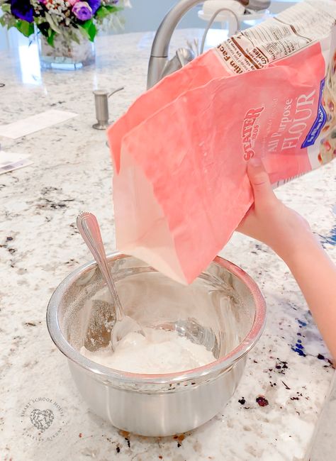 Soft and Colorful Crystal Dough as Seen on TikTok Rice Flour Playdough Recipe, Cornstarch Slime 2 Ingredients, Flour Slime, Flour Crafts, How To Make Moon Dough Slime, Slime Recipe Contact Solution, Clear Slime Recipe With Borax And Glue, Smart School House, How To Make Dough