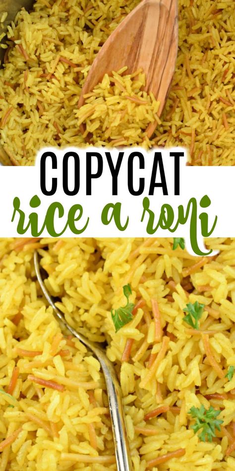 It's here! The Copycat Rice a Roni Recipe you've been waiting for. This Instant Pot Rice tastes like a better, fresher version of that boxed favorite and it's just as easy! Copycat Rice A Roni Chicken, Rice And Roni Recipes, Rice Side Dish Recipes Instant Pot, Rice O Roni Recipes Chicken, Homemade Chicken Rice A Roni, Rice A Roni Instant Pot, Rice Roni Recipes, Instant Pot Rice A Roni, Copycat Rice A Roni