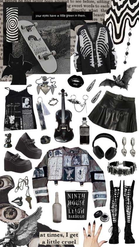 Goth Moodboard, Goth Fashion Aesthetic, Outfit Shuffles, Baggy Outfit Ideas, Masc Outfits, Alt Outfits, Moodboard Aesthetic, Tomboy Outfits, Goth Aesthetic