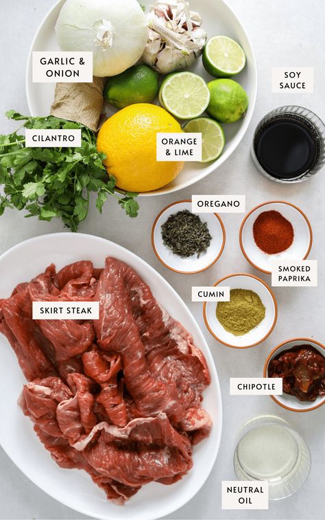 One of the greatest luxuries of living in Los Angeles is that you're never more than a few blocks away from a street vendor selling some of the best tacos you've ever had in your life. Luckily, for those not in Los Angeles, street tacos can be recreated at home with this simple recipe for succulent and juicy carne asada! Homemade Carne Asada Tacos, At Home Street Tacos, Chipotle Carne Asada Recipe Copycat, Authentic Steak Tacos Recipes, Carne Asada Recipes Grill, Tacos Meat Recipes, Taco Party Theme, Mexican Carne Asada Party, Carne Asada Sauce