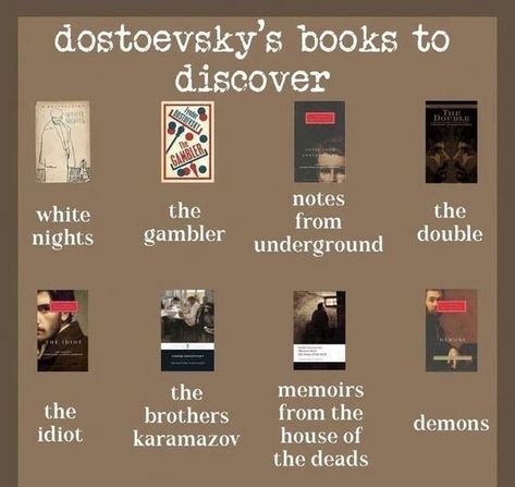 Dostoevsky Books, Dostoyevsky Books, Sean Leonard, Reading Guide, 100 Books To Read, Philosophy Books, Unread Books, Recommended Books To Read, Book Annotation