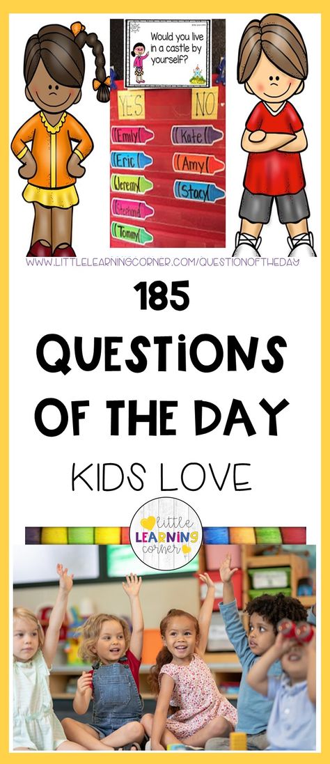 Yes Or No Questions For Preschoolers, Yes No Questions For Preschoolers, Question Of The Day Elementary School, Easter Question Of The Day Preschool, Preschool Daily Questions, Prek Question Of The Day, Get To Know You Questions For Preschoolers, Question Of The Day First Grade, Preschool Fall Question Of The Day