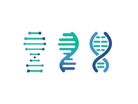 DNA Strands by Rachel Ruby Raymond on Dribbble Planner Logo Design, Medical Brand, Dna Logo, Science Logo, Flat Logo Design, X Logo, Logo Design Set, Graphisches Design, Flat Logo