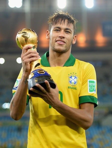 Neymar Confederation Cup Champion With Brazil Neymar World Cup Trophy, Neymar 2014, Neymar And World Cup Trophy, Neymar 2012, Neymar Brazil Trophy, Neymar And Brazil Team, Neymar Videos, Messi Vs Ronaldo, Neymar Brazil