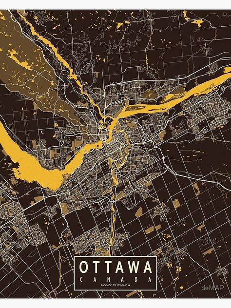 "Ottawa City Map of Ontario, Canada - Pastel" Poster by deMAP | Redbubble Canada Background, Pastel City, Ottawa City, Ontario Map, Canada Ottawa, Pastel Poster, Ottawa Canada, Map Wall Art, City Maps