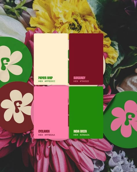 All posts • Instagram Green Scheme Colour Palettes, Passionate Color Palette, Graphic Design Palette Color, Pink Green Beige Colour Palette, Colour Palette Pink Green, Pop Art Colour Palette, Green Logo Color Palette, Pink And Green Graphic Design, Green Pink Colour Palette