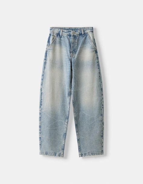 Skater jeans - Trousers - BSK Teen | Bershka Bershka Jeans, Skater Jeans, Trending Sandals, Adidas Terrex, Relaxed Fit Jeans, Jeans Jumpsuit, Sweaters Knitwear, Sweatshirt Dress, Get The Look