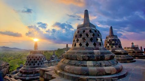 The name Bore-Budur, and thus BoroBudur, is thought to have been written by Raffles in English grammar to mean the nearby village of Bore. Photo: Getty Images Borobudur Temple, Java Island, Central Java, Luxury Cruise, Travel Bug, Buddhist Temple, Island Travel, Best Places To Travel, Big Island