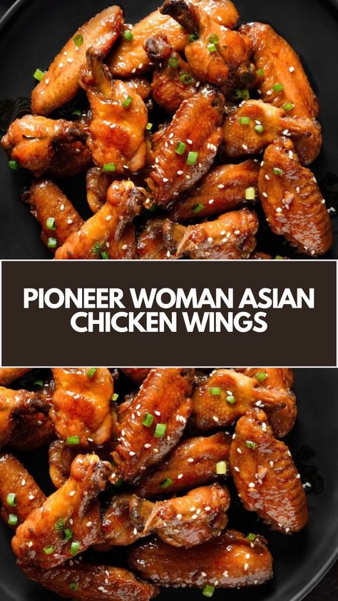 Pioneer Woman Asian Chicken Wings uses chicken wings, garlic, ginger, lime, soy sauce, hoisin sauce, and more. The recipe takes 4 hours to marinate and 1 hour to bake, serving 4. Asian Sauces Recipes, Asian Chicken Sauce, Asian Chicken Wing Recipes, Asian Zing Chicken Wings, Asian Wings Recipe, Pineapple Chicken Wings, Korean Chicken Wings Recipe, Chinese Chicken Wings Recipe, Recipes With Hoisin Sauce