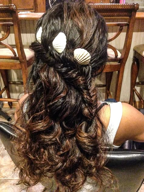 Curly Mermaid Hair, Brown Mermaid Hair, Mermaid Updo, Mermaid Hair Brunette, Long Mermaid Hair, Mermaid Curls, Siren Hair, Mermaid Hairstyle, Mermaid Hairstyles