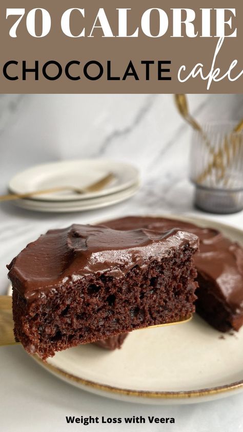 Low Calorie Chocolate Cake, Ww Chocolate Cake, Low Calorie Sweets, Low Cal Desserts, Low Calorie Cake, Low Calorie Baking, Low Calorie Chocolate, Low Cal Dessert, Low Calorie Foods