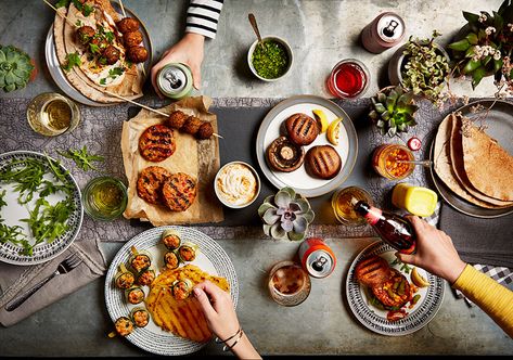 Louise Hagger - Food and Still Life Photographer - London    M&S team @ediblewomen @katie_lamby #FoodPhotography #louisehagger @katyniker Art Direction @rachel_vere Food Styling @jennywhitefood Styling by @susiecleggstylist & mega assistants @sophiealicebronze @ryan_laxton_ Becky & Rosie Food Landscape Photography, Food Photography Landscape, Brunch Photography, Food Landscape, Indian Food Photography, Beautiful Recipes, Vegetarian Bbq, Drinks Photography, Indian Garden