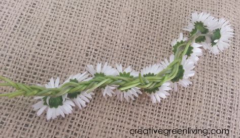 learn how to turn summer flowers into a daisy crown that you can wear. Flower Crown Tutorial, Daisy Flower Crown, Daisy Crown, A Daisy Flower, Blue Wedding Centerpieces, Princess Tattoo, Flower Words, Diy Flower Crown, Princess Party Favors