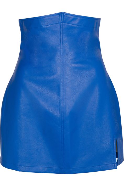 Blue Leather Skirt, Faux Leather Skirt, Matching Top, Blue Leather, Need This, Leather Skirt, High Waisted Skirt, Stairs, Mini Skirts