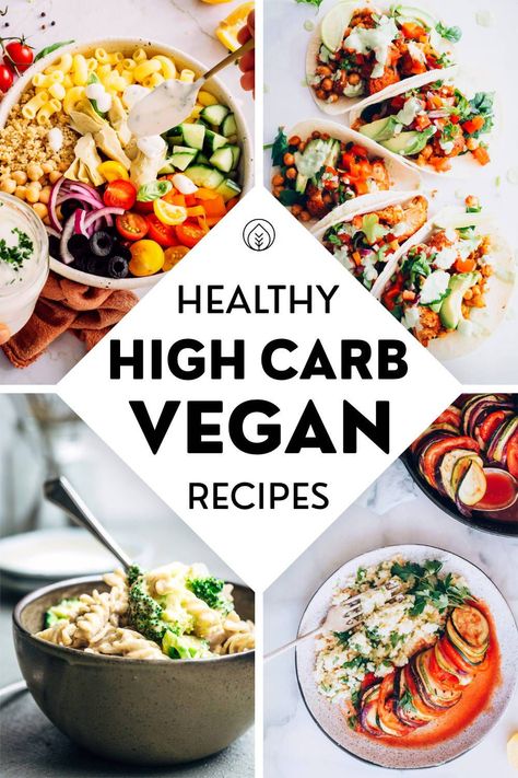 Low Fat High Carb Meals, Hclf Vegan Before And After, Vegan Low Fat Recipes, High Carb Low Fat Meals, High Calorie Vegan Meals, High Carb Low Fat Foods, High Carb Meals, High Carb Vegan Recipes, Hclf Recipes