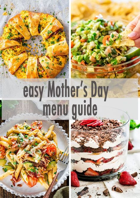 From brunch to dinner, this menu will guide you in giving your mom the best Mother's Day possible. #mothersdayrecipes #mothersday via @jocooks Mothers Day Meals, Mother's Day Brunch Menu, Luncheon Menu, Mothers Day Dinner, Jo Cooks, Chicken Breast Recipes Baked, Mothers Day Breakfast, Dinner Dessert, Breakfast Dinner