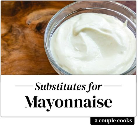 Checked the cupboard and there’s no mayo? Or doesn't fit your diet? Here’s the best mayonnaise substitute to use in all your cooking. #mayonnaise #mayo #substitute #substitution What To Use Instead Of Mayonnaise, Mayonnaise Substitute Healthy, Mayonnaise Substitute, Substitute For Mayonnaise, Mayo Substitute, Avocado Mayo Recipe, Healthy Food Hacks, Homemade Macaroni Salad, Applesauce Recipes