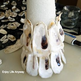 Diy Oyster Shell Chandelier, Oyster Shell Palm Tree, How To Make An Oyster Shell Wreath, Oyster Shell Tree Diy, Oyster Christmas Tree, Oyster Ornaments Diy, How To Paint Oyster Shells, Oyster Shell Pineapple, Oyster Shell Tree