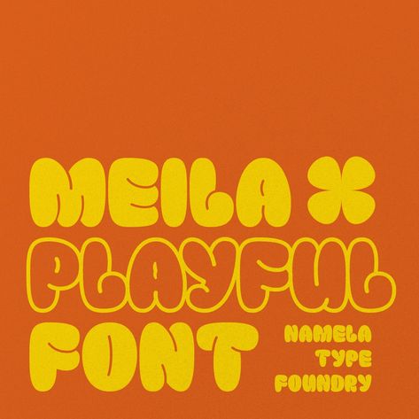 Meila font | A Cute, Fun & Playful Typeface FIND MORE: https://namelatype.com/meila-fatty-playful-typeface/ Meila is a Fun & Cute font, visually featuring bold and cute characters. Meila font has smooth lines on each side, especially on the outside, almost no sharp corners. On the inside there is only one line that functions as a counter space. #playful #joyful #bubbly #funfont #typography #lettering #fontdesign #typedesign #font #serif #typespecimen #graphicdesign #type #fonts #italic #han... Bubble Typography, Fun Typeface, Playful Typeface, Fun Typography Design, Whimsical Typeface, Typewriter Typography, Funky Typography, Bubble Writing, Bubble Lettering