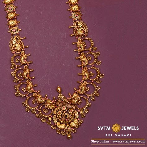 22k Gold Long Necklace, Jewelry Patterns Gold Necklace Long, Gold Necklace Indian Bridal Jewelry Long, Jewelry Patterns Gold Necklace, Long Antique Necklace Gold, Antique Gold Necklace Indian Bridal Jewelry, Gold Necklace Set Long, Gold Wedding Jewelry Ideas For Bride, Stone Necklace Gold Indian