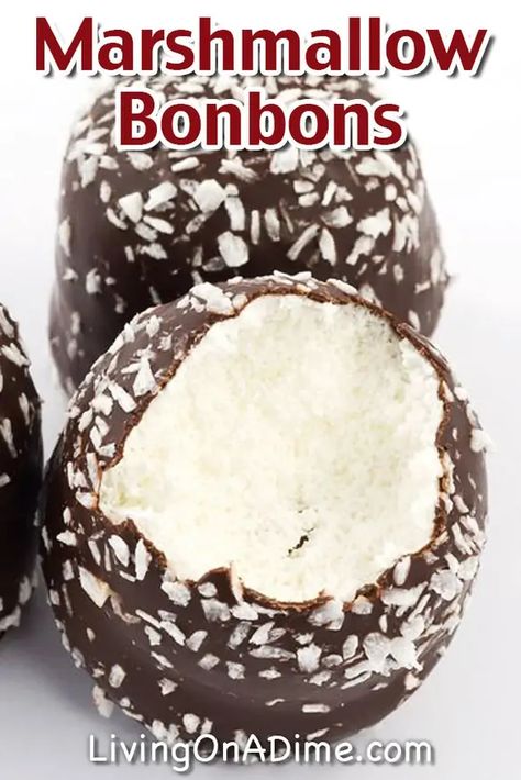 Marshmallow Bonbons, Chocolatier Recipes, Bonbons Recipe, Easy Christmas Candy, Bon Bons Recipe, Christmas Candy Easy, Easy Christmas Candy Recipes, Gluten Free Candy, Candy Truffles