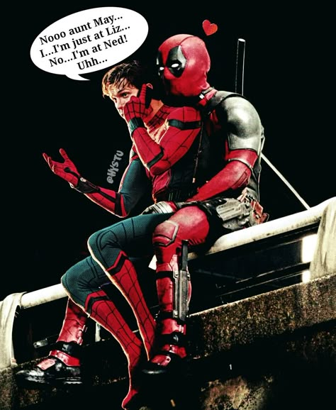 Spidypool Fanart Spicy, Spidey Pool, Spideypool Comic, Deadpool Y Spiderman, Deadpool X Spiderman, Spiders Funny, Marvel Ships, Marvel Couples, Deadpool And Spiderman