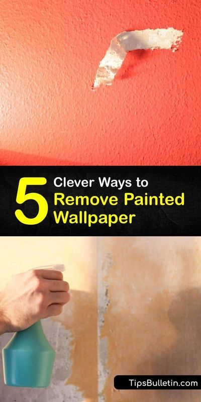 Peel off painted wallpaper with DIY stripper methods. Wallpaper removal is effortless using common materials like a spray bottle, scoring tool, and a scraper. Ingredients like hot water and… More Remove Wallpaper Glue, Taking Off Wallpaper, Woodchip Wallpaper, Anaglypta Wallpaper, Painting Over Wallpaper, Removing Old Wallpaper, Diy Household Cleaners, Wallpaper Removal, Painted Wallpaper