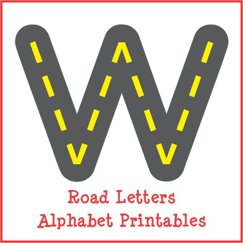 Free Road Letters Alphabet Printables from Gift of Curiosity Road Letters Free Printable, Latest Craft Ideas, Craft For Beginners, Trace Letters, Letters Gift, Printable Road, Letters Printable, Craft Toys, Alphabet Gifts